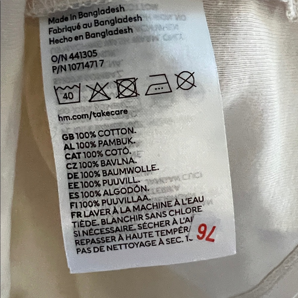 H&M Kids Light Beige Long Sleeve Henley Tee 5T/6 - Picture 3 of 4